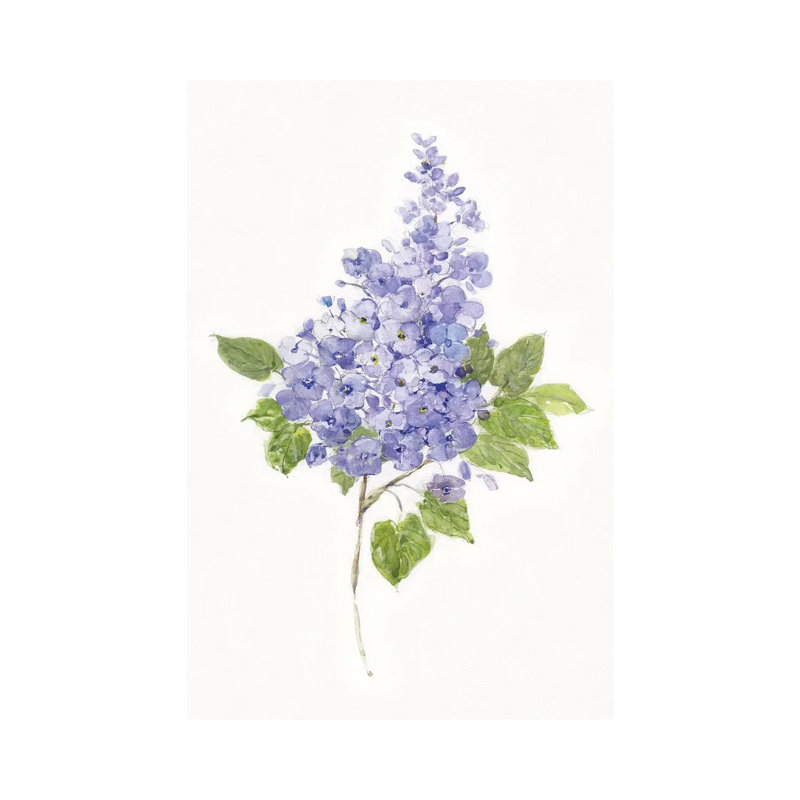 Dainty Botanical Lilac 1 Piece Wrapped Canvas Painting, 101.6 cm H x 66.04 cm W x 3.175 cm D