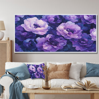 Pivoines mauves, danse de l'élégance II - pivoines, art mural