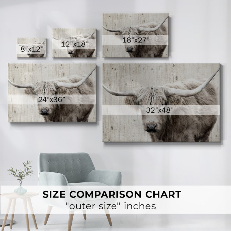 Toile tendue Longhorn, H 18 po x l 27 po