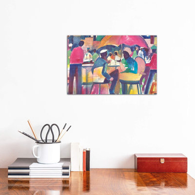 Downtown Dining by Stacey Brown - Wrapped Canvas Painting