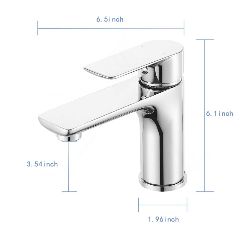 Robinet de lavabo à poignée simple, Chrome