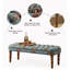 Banc de bout en tissu American Vintage