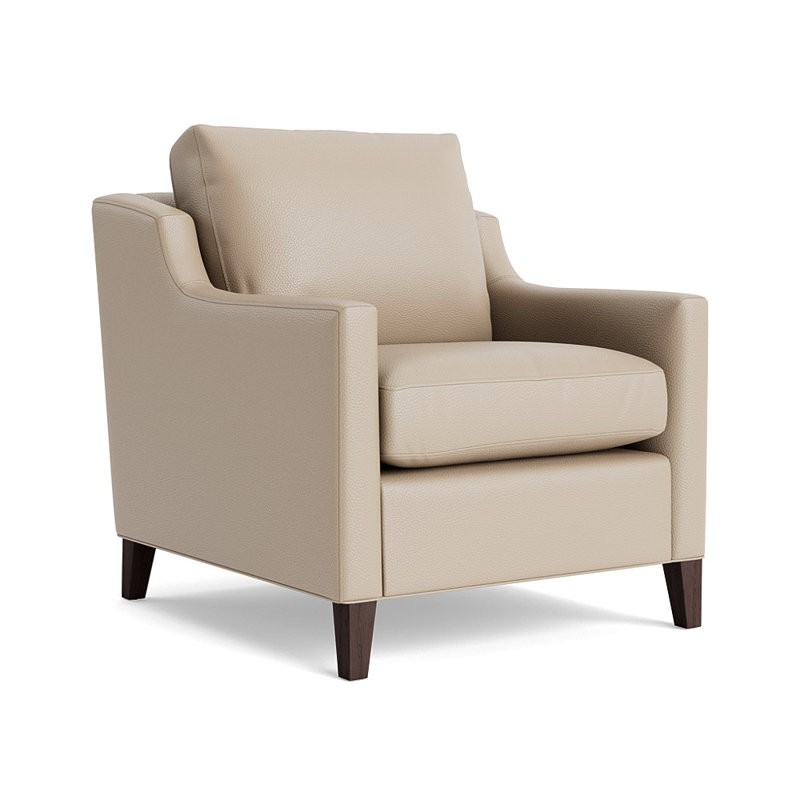 Gigi Upholstered Armchair, Java, Greenwich Performance Leather - Taupe