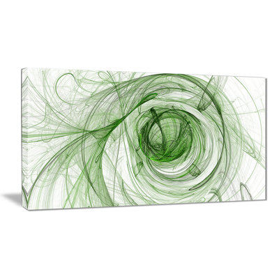 « ball of fils the green spirale », impression sur toile tendue