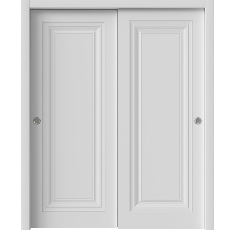 Garde-robe coulissante en bois massif pour portes de contournement coulissantes ESSENTIAL 1111, 60 po x 84 po