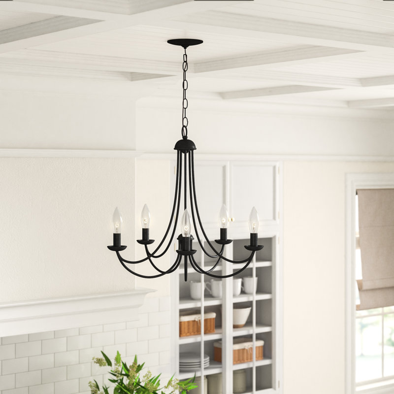 Lustre classique de style bougie Aveline Drea, 5 ampoules