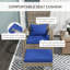 Chaise Adirondack en acier avec repose-pieds Tenley-1642348424