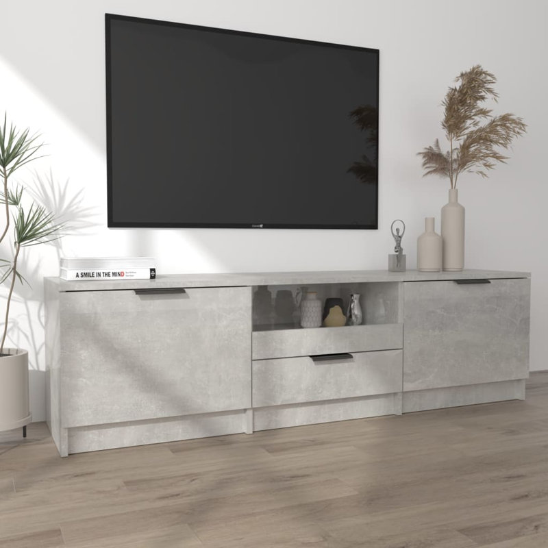 Jeeva TV Cabinet 140x35x40 cm Engineered Wood, Concrete Grey