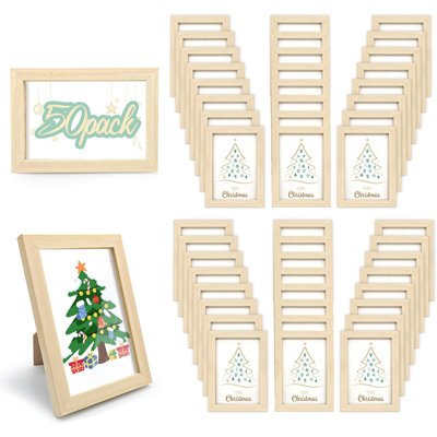 Ensemble de 50 cadres photo 4 x 6 pouces avec tapis