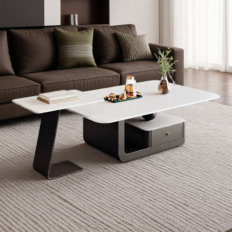 Chestertown, 16.53" H x 47.24" L x 23.62" W, Blanc / Gris, Noir