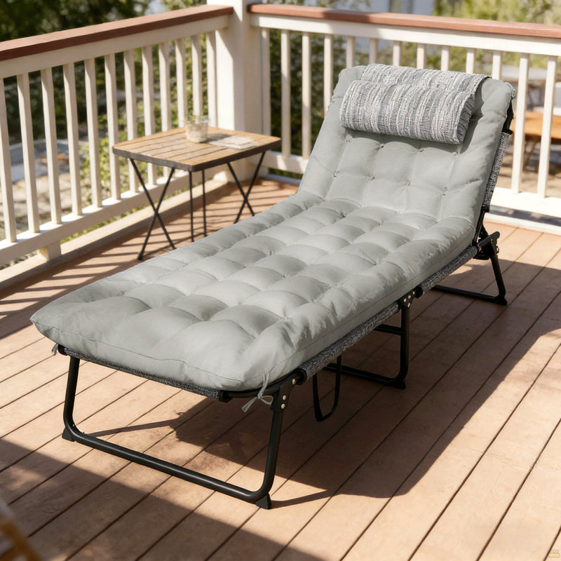 Chaise longue d'extérieur, chaise longue pliante