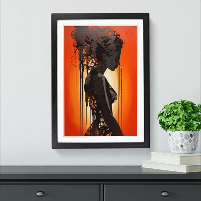 Woman Hard Edge 1 Piece Single Picture Frame Wall Art