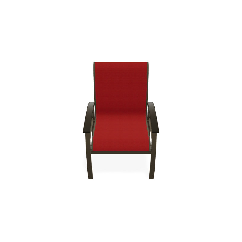 Chaise de patio Askar, Rouge 1D Sunbrella®, Beachwood, Bois de plage texturé