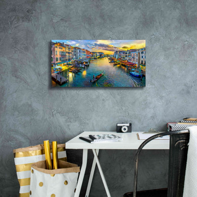 «Venice Italy Grand Canal» par Pedro Gavidia, art mural sur toile