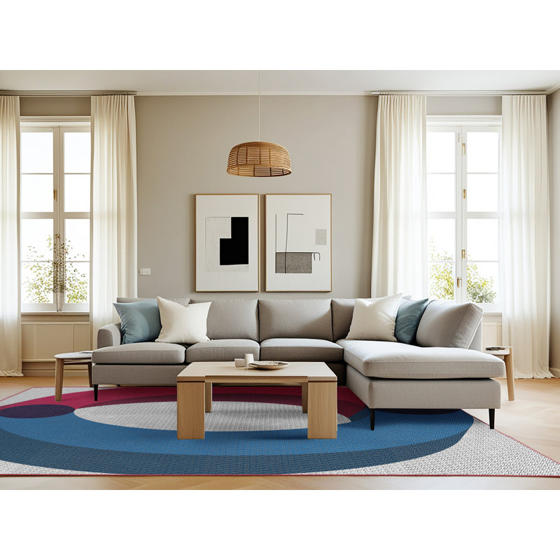 Geometric Indoor Rug, Rectangle 8' x 12'