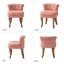 Chaise d'appoint moderne en velours capitonné avec pieds en bois massif-1179379109