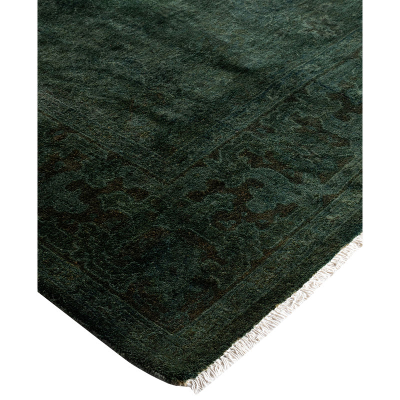 Overdyed One-of-a-Kind 4' 2" X 6' 3" Hand Knotted Area Rug