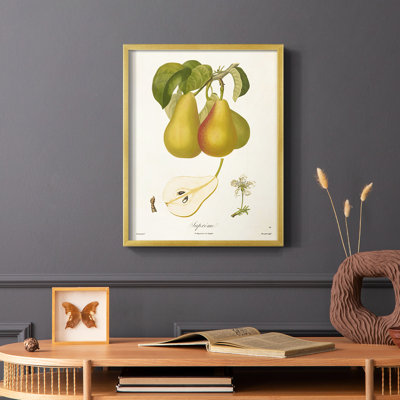 Vintage Pears V, reproduction encadrée - bois massif