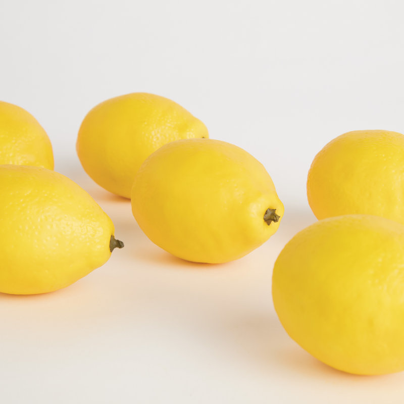 FAUX citrons 4 po, ensemble de 6