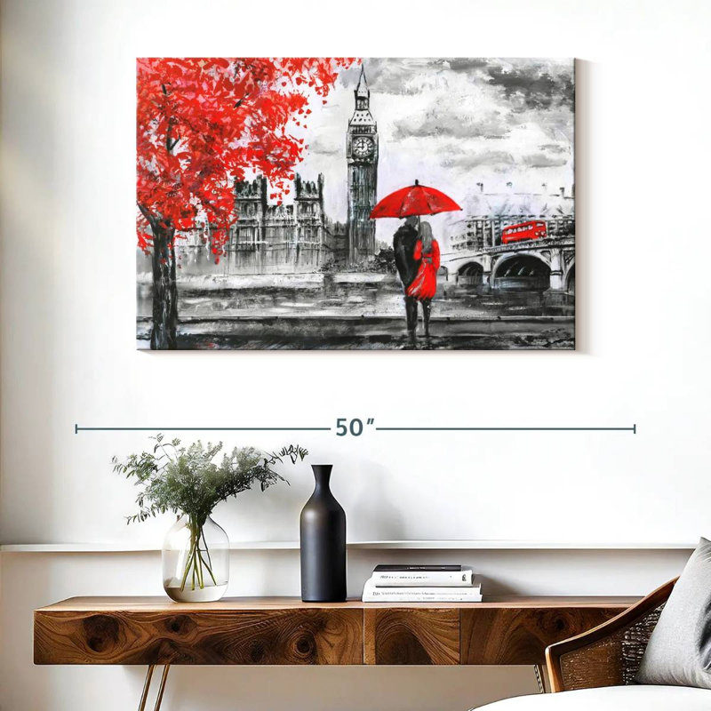 Ravi London Lovers, 26" H x 39" W