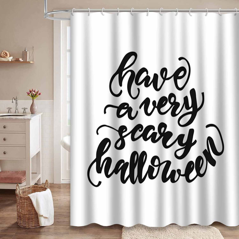 Rideau de douche noir avec 12 crochets, L 72 po x l 84 po