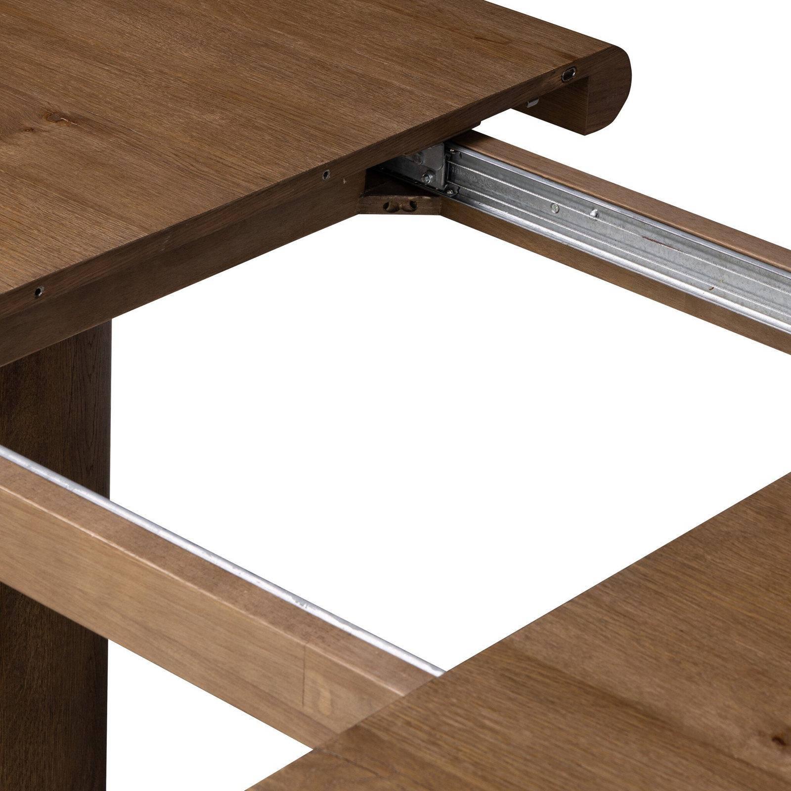 Haiden 84" Extendable Acacia Dining Table, Worn Oak