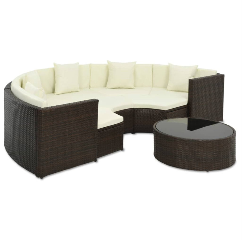 Thetford 7 Piece Sectional with Cushions, Brown