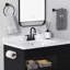 Robinets de salle de bain pour lavabo 3 trous 4 pouces noir mat avec bonde escamotable