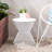 Side Table - Matte White, Iron With Breezy Mesh Design, 17.77 In. D X W 18.47 H, 6.28 Lb Weight In White Relaxing Space In.,
