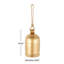 Cloche décorative en métal Cole et gris avec corde suspendue en jute-186812755