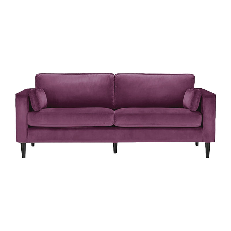 Millerville 3 Seater Velvet Sofa, 93"H x 193"W x 93"D, Amethyst