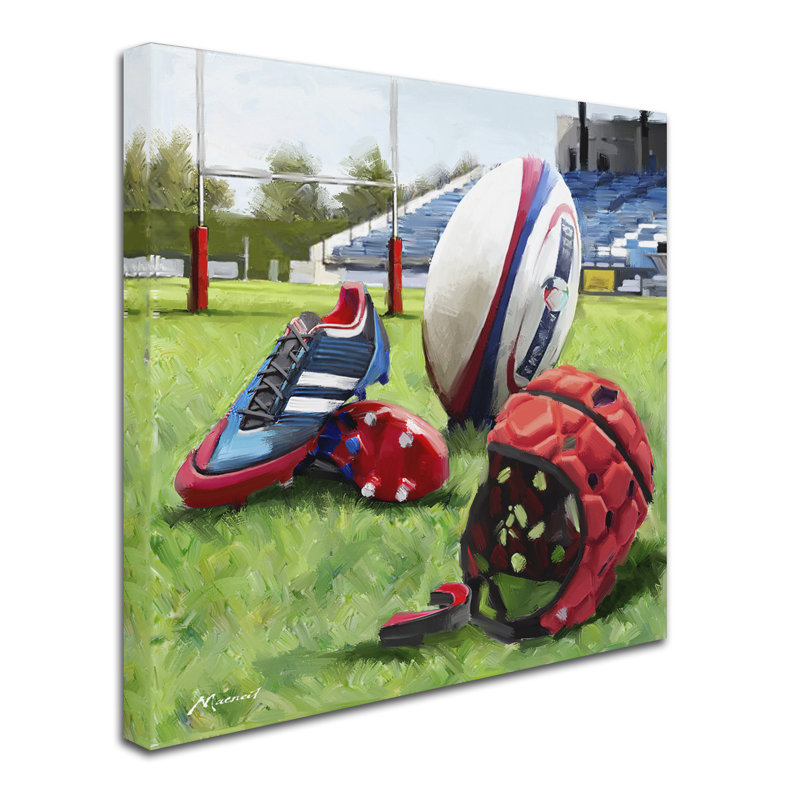 Armand «Rugby», reproduction sur toile, H 14 po x l 14 po x P 2 po