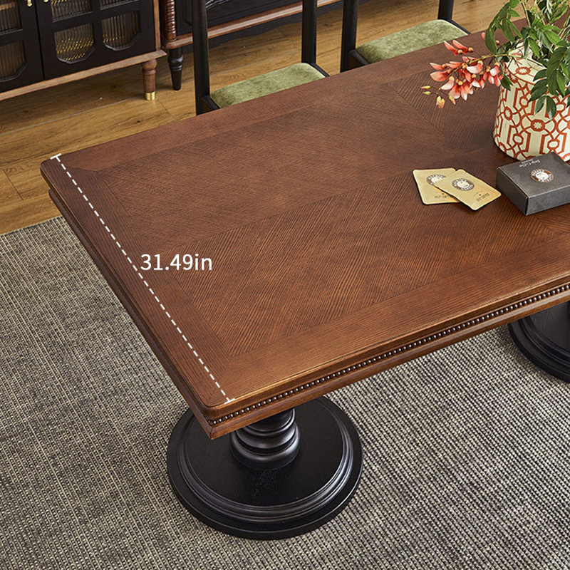 Table de salle à manger Thick, H 29,92 po x L 78,74 po x l 35,43 po