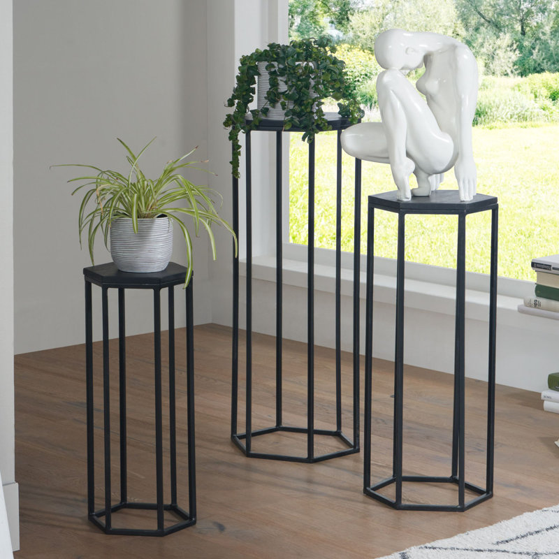Epitome Plant Stand - Set of 3, Black