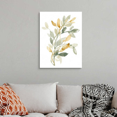 " Sage & Sienna Leaves II " by Jennifer Goldberger Painting Print