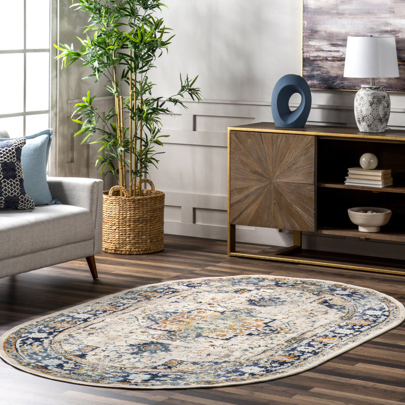 Brearly Oriental Indoor Rug, Oval 8' x 10'