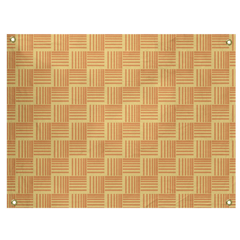 Tapisserie, H 59 po x l 80 po, Orange/jaune