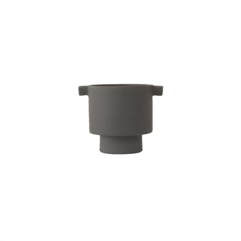 Inka Planter, Gray, 4.13" H x 4.13" W x 4.13" D