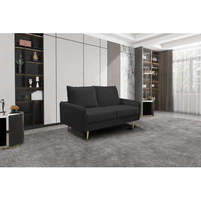 Casey 58" Velvet Round Arms Sofa Loveseat
