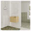 Base de meuble-lavabo moderne 24 po - Rangement de salle de bain en bois d'ingénierie en chêne avec portes à fermeture douce