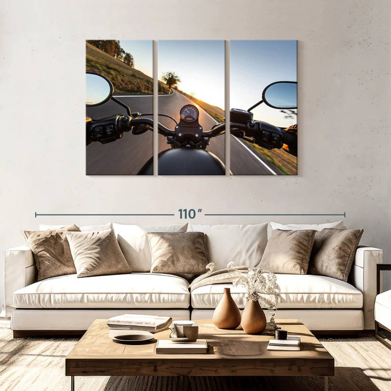 Mehar Motorcycle Ride, 48" H x 74" W