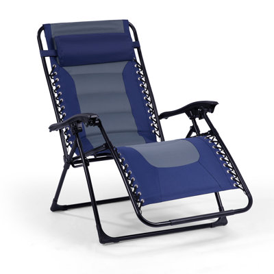 Deluxe Xl Padded Recliner Chair – Ergonomic Anti-gravity Lounger With Folding Design, Side Tray, And Adjustable Headrest by Arlmont & Co.