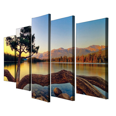 5 pièces sur toile tendue