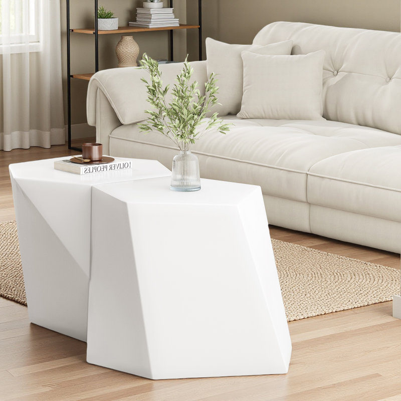 MODERN MGO COFFEE TABLE SET, White