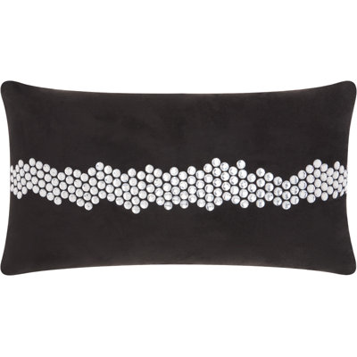 Sequined Leather/Suede Throw Pillow