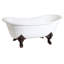 Baignoire sur pattes ovale en fonte à double pattes 67 pouces Kingston Eden Aqua Eden-36629552