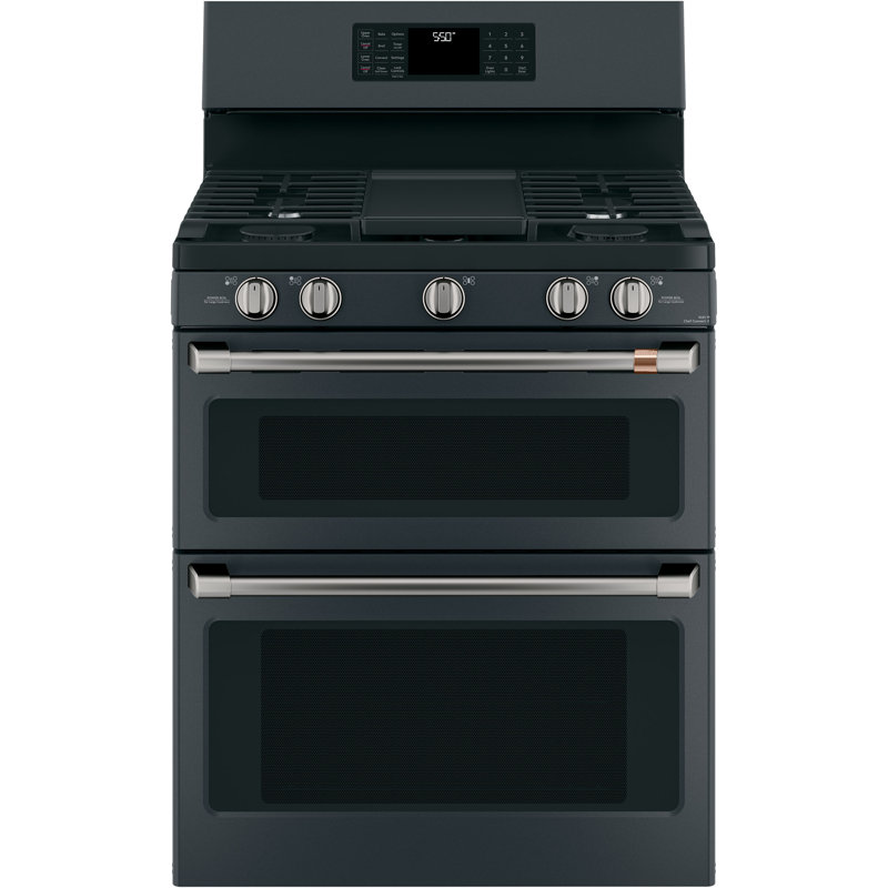 Freestanding Gas Range Handle Kit, Brushed Black