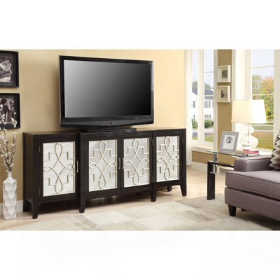 Armoire console au fini noir antique
