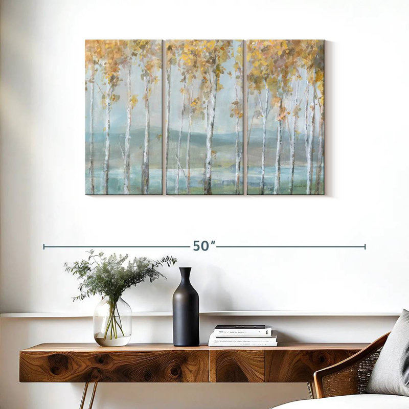 Alvord Lakeview Birches, H 24 po x l 38 po