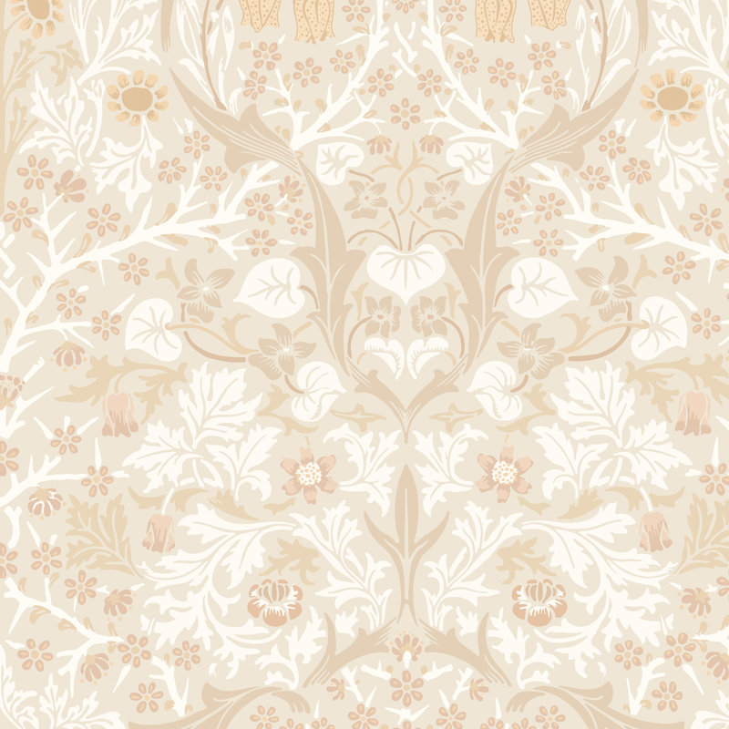 Blackthorn Damask - Olive & Clay, Natural